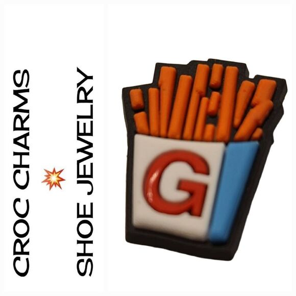 6/$20 Croc Charm 🌟 French Fries 🍟 Fast Food Snacks Jibbitz Band Shoe Jewelry - Picture 1 of 4